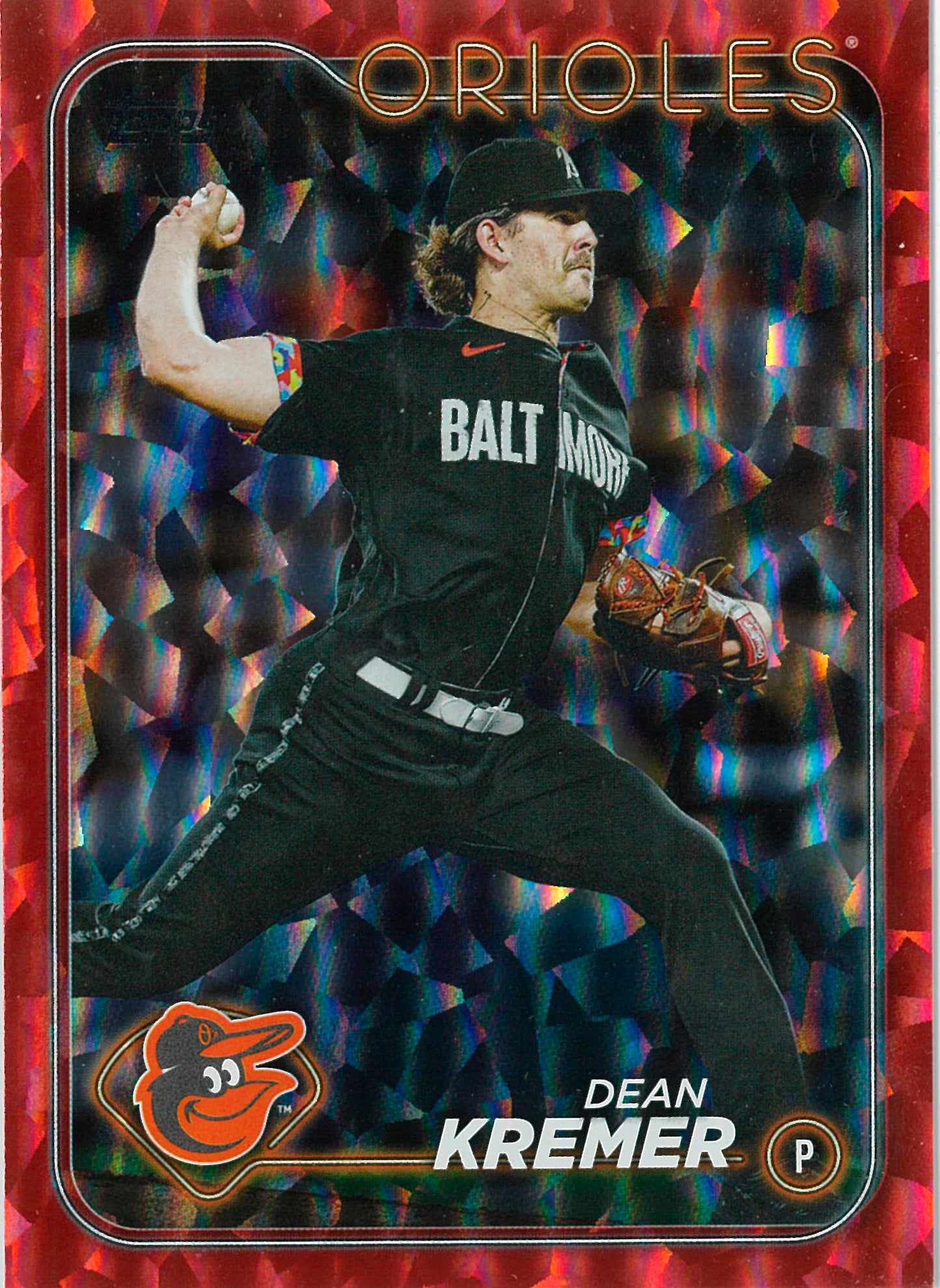 2024 Dean Kremer Topps Red Crackle Foil /199